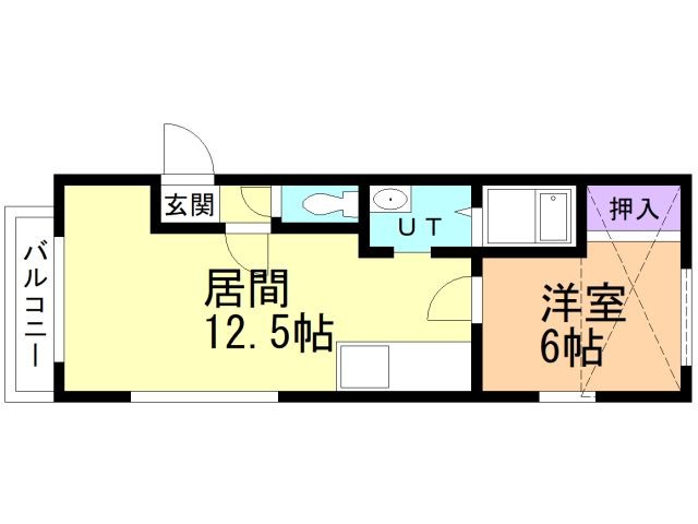 【函館市川原町のアパートの間取り】