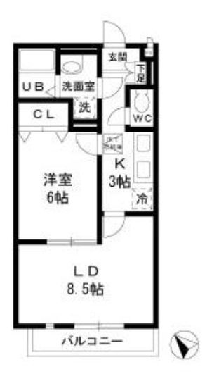 流山市大字西平井のアパートの間取り