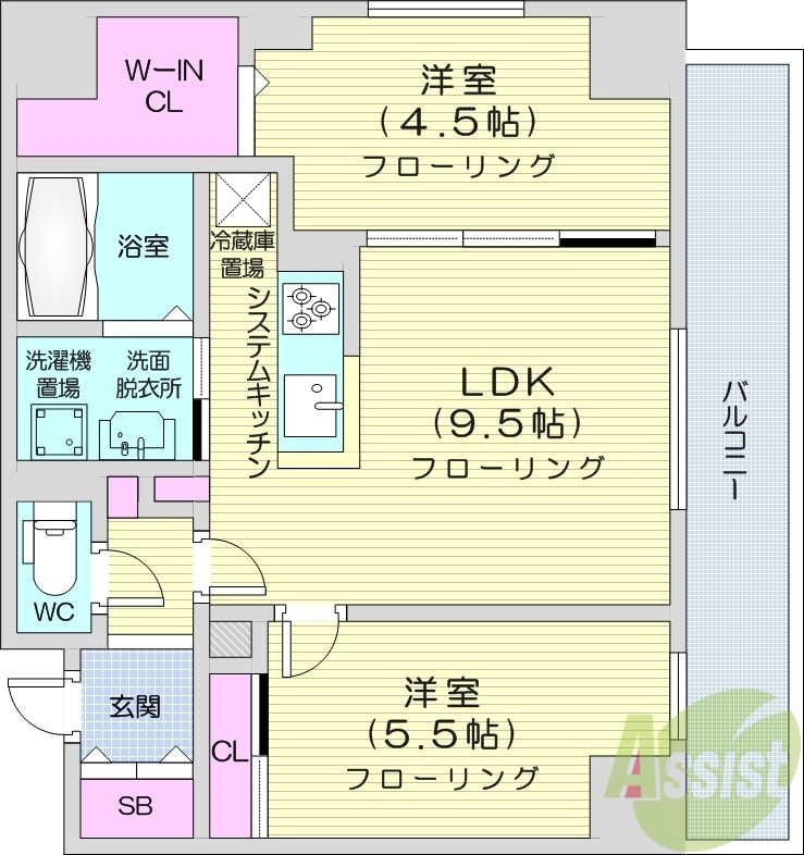 アルファスクエア中島公園の間取り