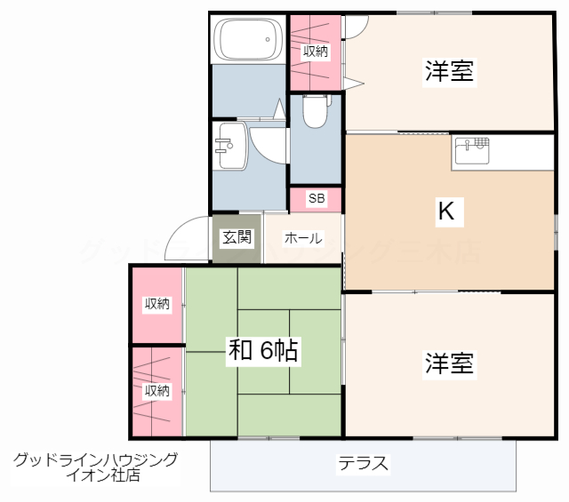 ビラ　南山の間取り