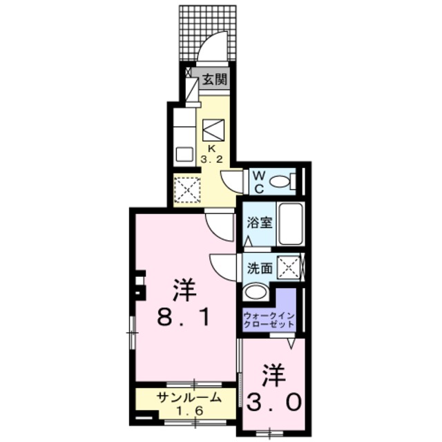 結城市大字結城のアパートの間取り