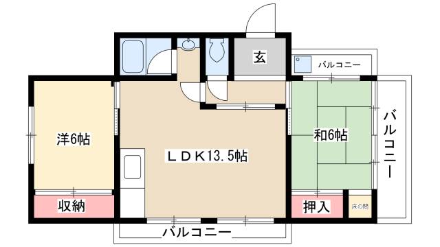 コーポ本山の間取り