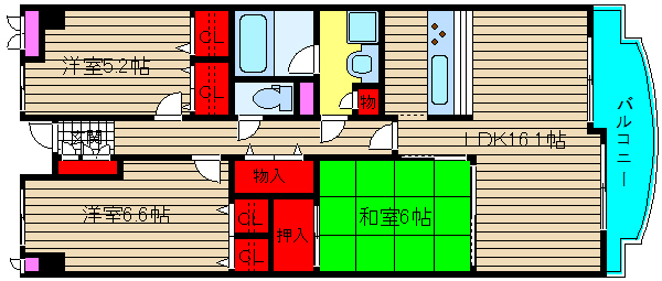 グランソレイユ日本橋の間取り