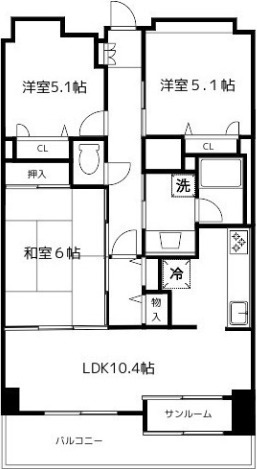 エグゼ富山の間取り