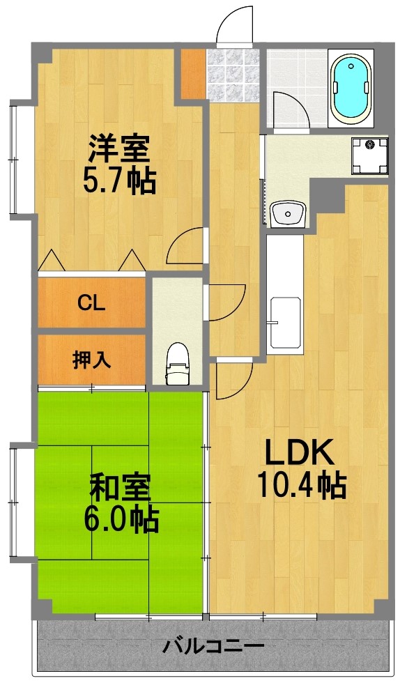 あきる野市秋留のマンションの間取り