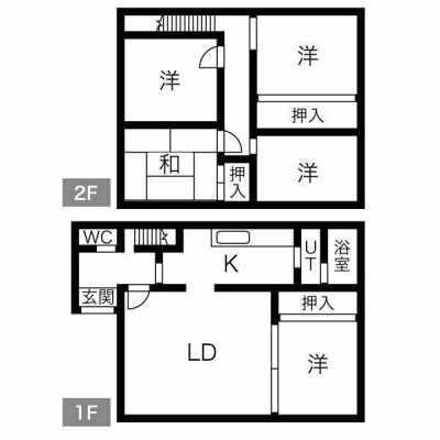 【緑1丁目6-17貸家の間取り】