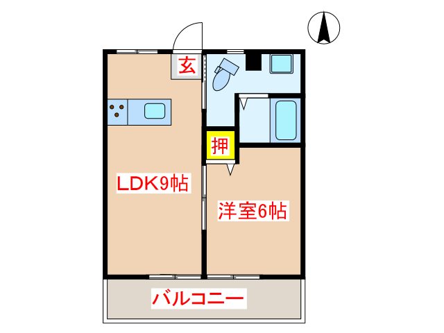 霧島市隼人町真孝のマンションの間取り