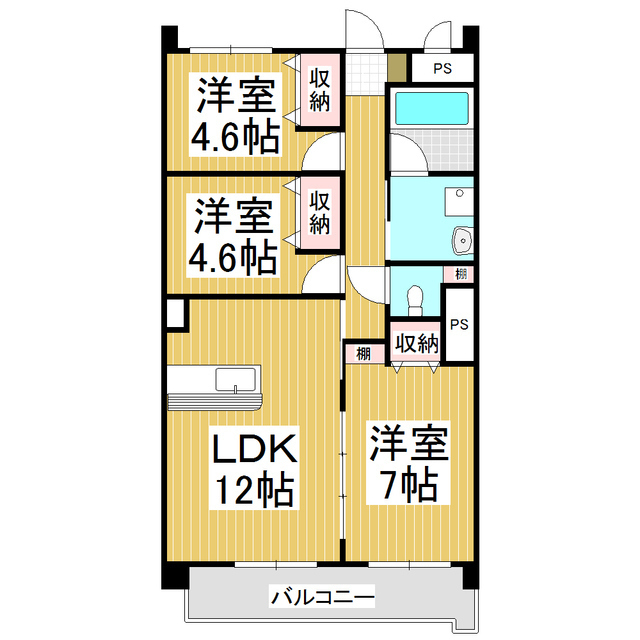 セントラル稲丘の間取り