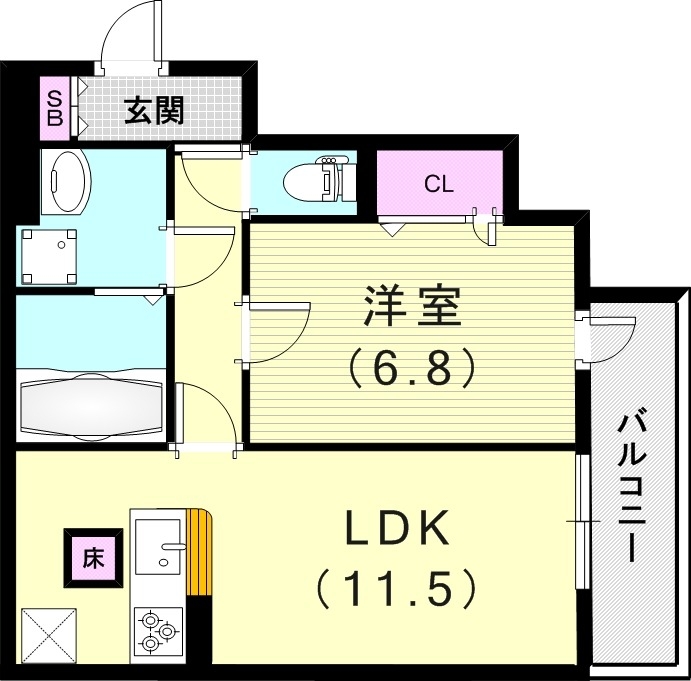 【アルコイリス上筒井の間取り】