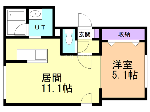 札幌市北区北十四条西のマンションの間取り