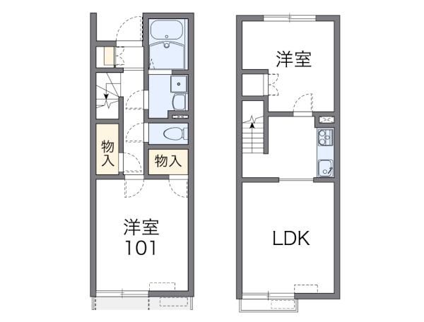 我孫子市布佐のアパートの間取り