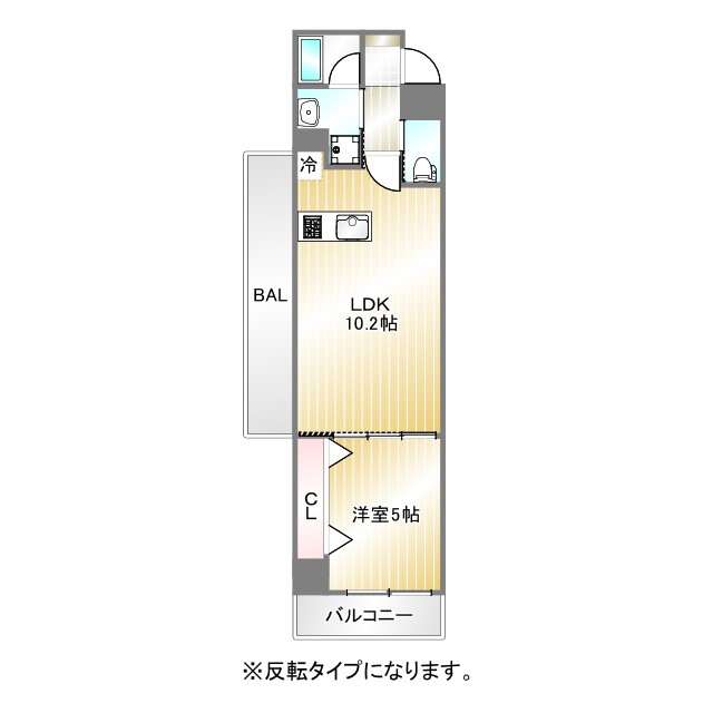 神戸市兵庫区小松通のマンションの間取り