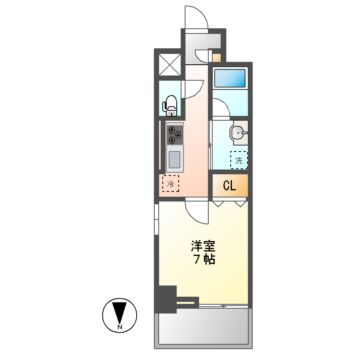 名古屋市中区新栄のマンションの間取り