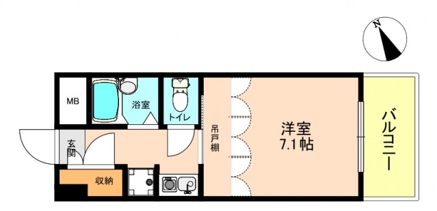 広島市西区観音新町のマンションの間取り