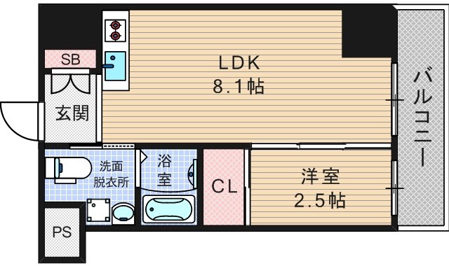 アイボリーポワント難波WESTの間取り