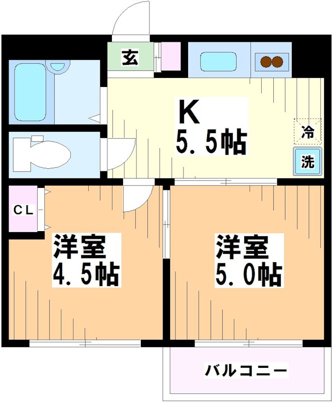 世田谷区北烏山のマンションの間取り