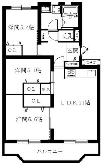 湖西市駅南のマンションの間取り