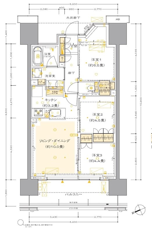 ザ・パークハウスひばりが丘の間取り