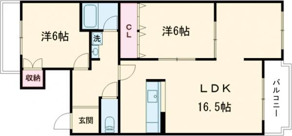 京都市西京区嵐山薬師下町のマンションの間取り