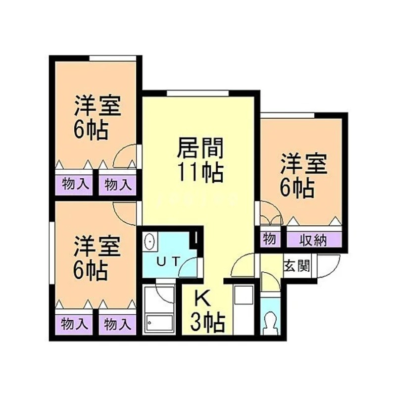 札幌市南区真駒内柏丘のアパートの間取り