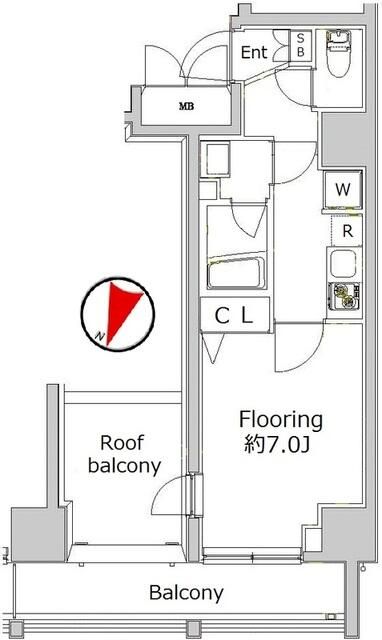 港区赤坂のマンションの間取り