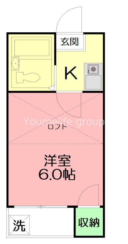 藤沢市本藤沢のアパートの間取り