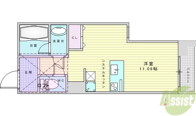 フォレステージュ江坂公園の間取り