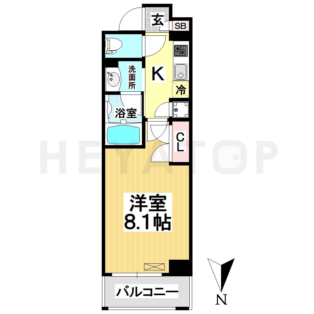 名古屋市瑞穂区彌富通のマンションの間取り