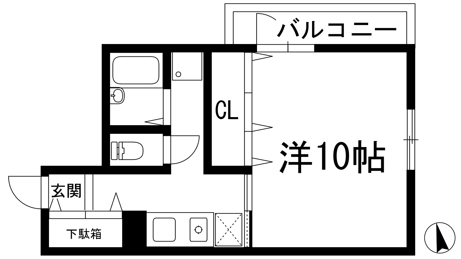 池田市宇保町のマンションの間取り