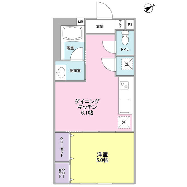 渋谷区上原のアパートの間取り