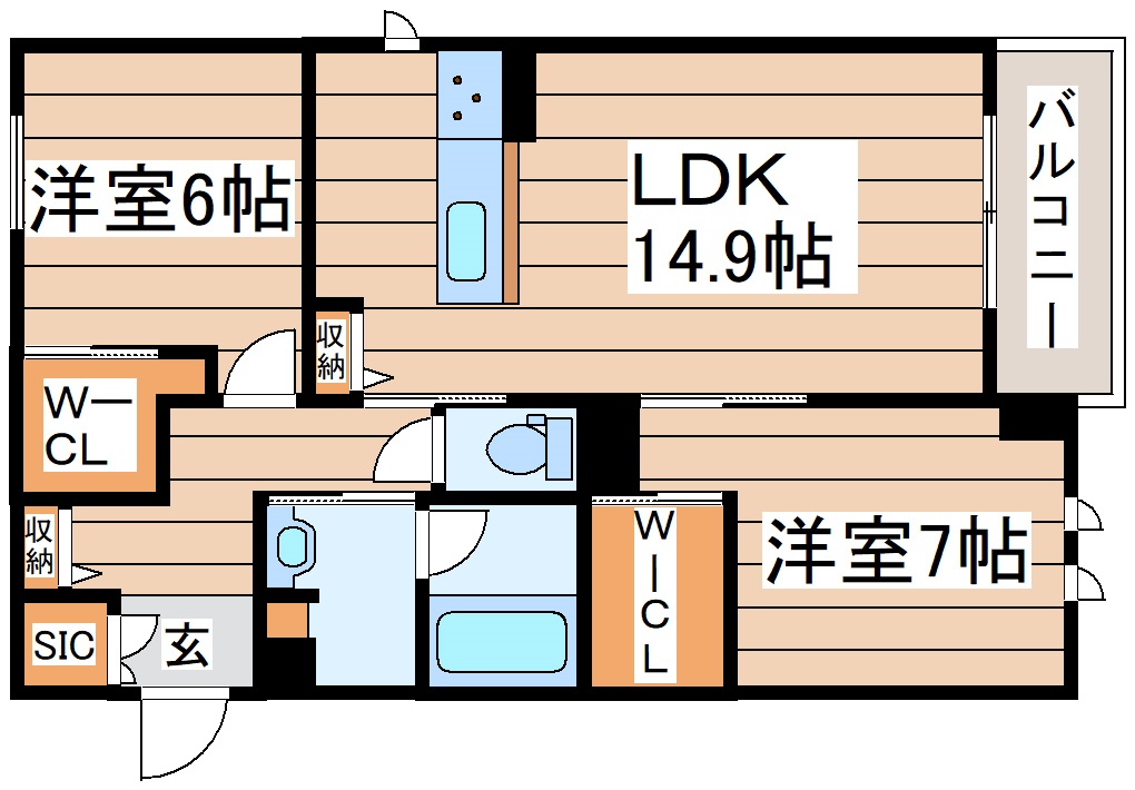 シャーメゾンLaLaの間取り