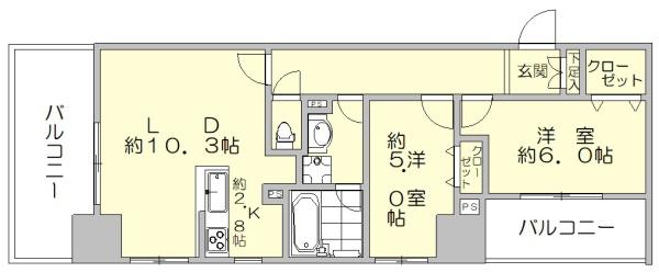 ゼクシオン博多の間取り