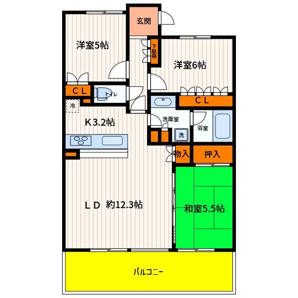 立川市柏町のマンションの間取り