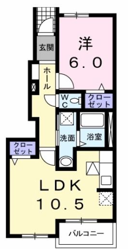 香取市南原地新田のアパートの間取り