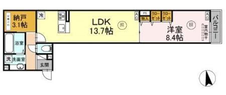 グラナーデ東日暮里の間取り