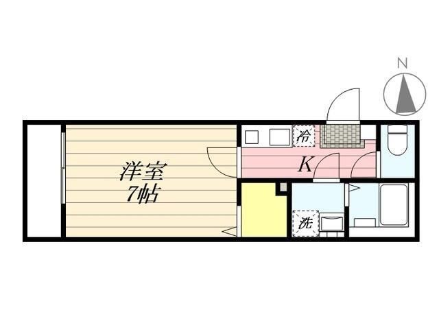 昭島市美堀町のアパートの間取り