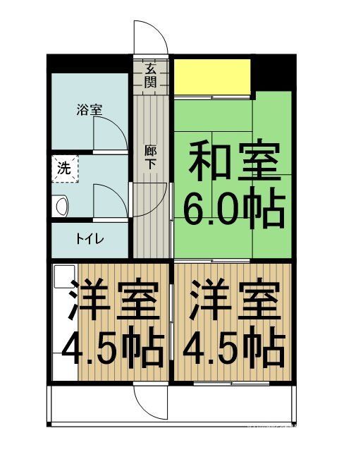 国立市富士見台のマンションの間取り