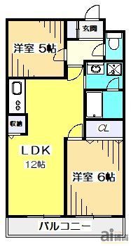 東村山市栄町のマンションの間取り