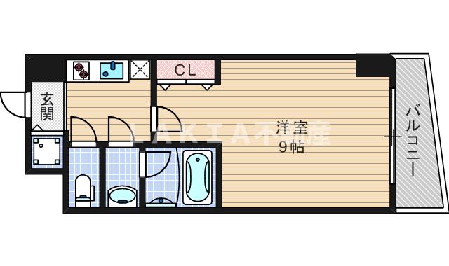 カスタリアタワー肥後橋の間取り