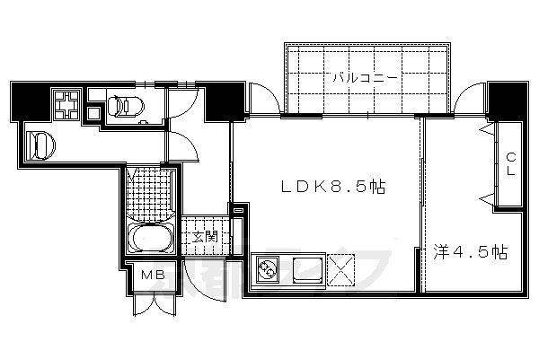 ＶＩＬＬＡ　ＭＡＲＹ五条の間取り