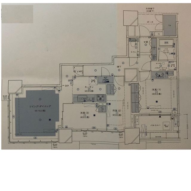 中央区晴海のマンションの間取り