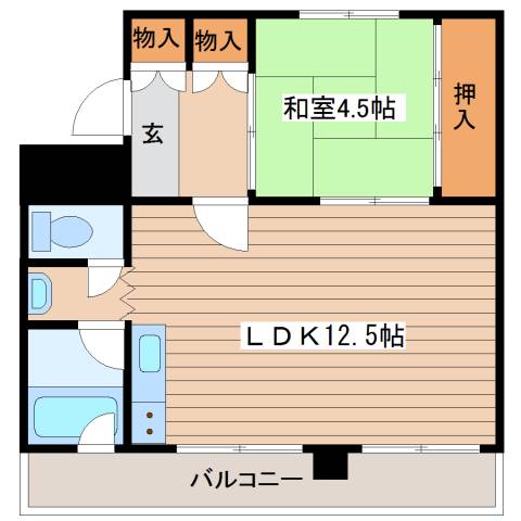 ビレッジハウス琴似第二３号棟の間取り