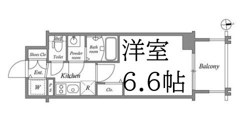 大阪市東成区神路のマンションの間取り