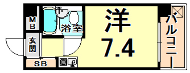 キューブ北武庫之荘IIの間取り