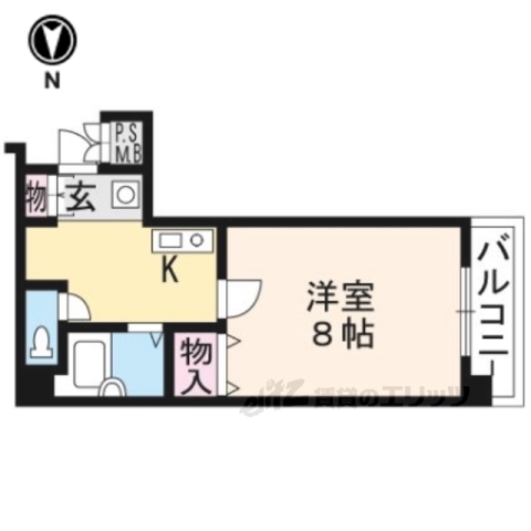 京都市上京区飛鳥井町のマンションの間取り