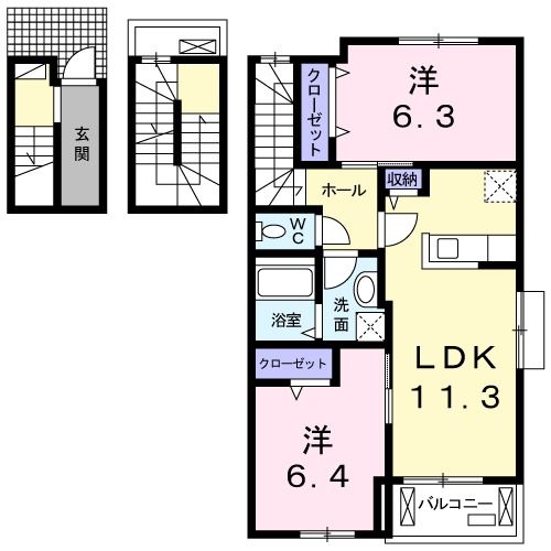 【ステラメゾン　ウエストの間取り】