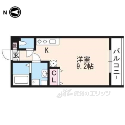 京都市山科区四ノ宮大将軍町のマンションの間取り