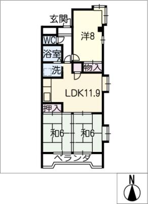 メゾンドタグチIIの間取り