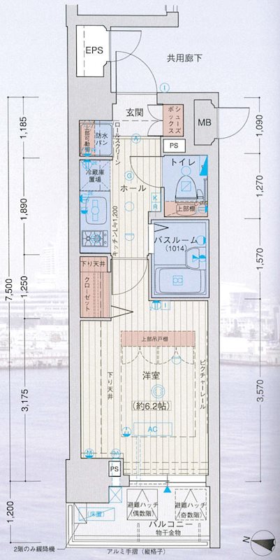 エステムプラザ横濱みなとみらいWESTの間取り