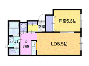 恵庭市有明町のマンションの間取り